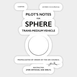 Sphere UAP Pilot Notes Sticker